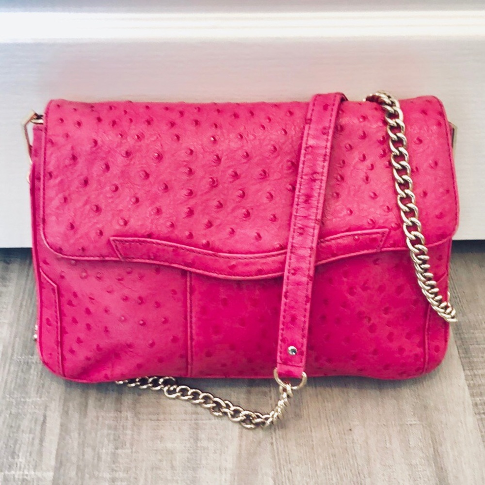 Rebecca Minkoff Hot Pink Crossbody Bag with Chain Strap